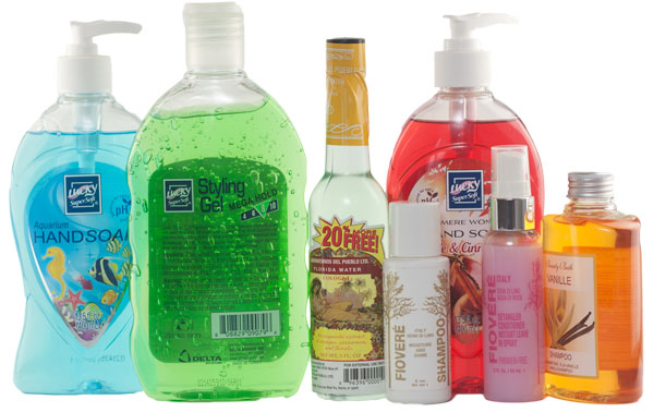 Personal care labels including cosmetic labels, shampoo bottle labels and personal care product labels.